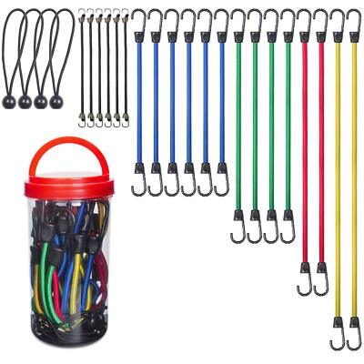 heavy duty assortment bungee cords with hooks 24pcs heavy duty bungie cord set