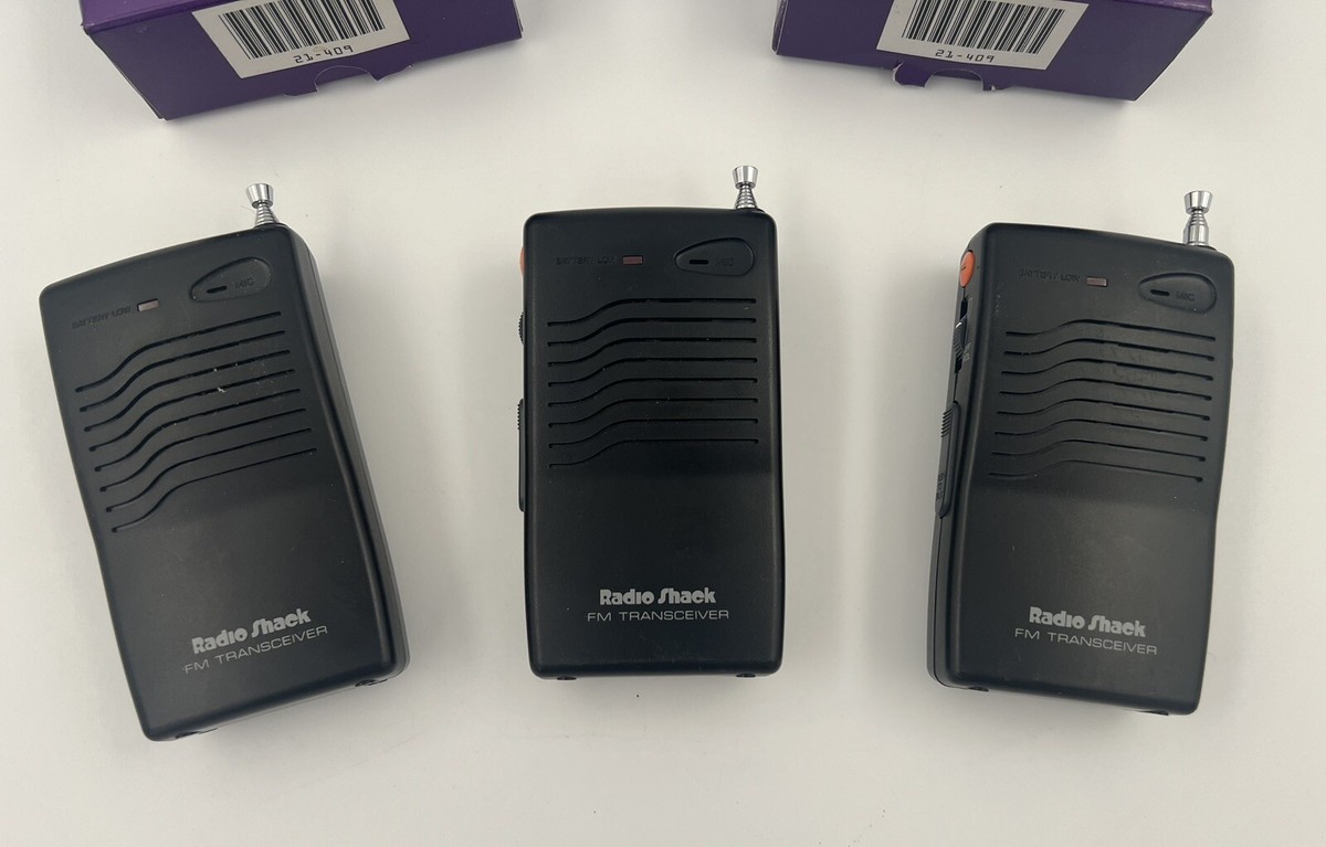 3x Radio Shack 49MHz FM walkie-talkie TRC-509 pocket hand-held