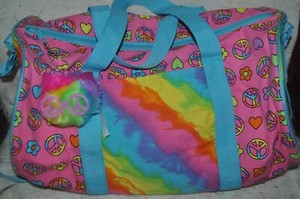 Kids Duffel Bag Dance Gym Travel Multi Color Tie Dye