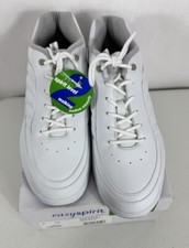 EASY SPIRIT WOMEN'S ESJUMPER WHITE/LIGHT GREY LEATHER WALKING SHOES SIZE: 8 NEW