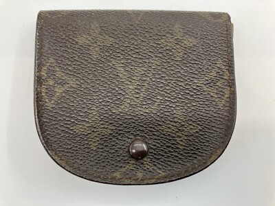 LOUIS VUITTON M61970 Monogram Porte Monnaie Gousset Coin Purse Geldbörse Japa...