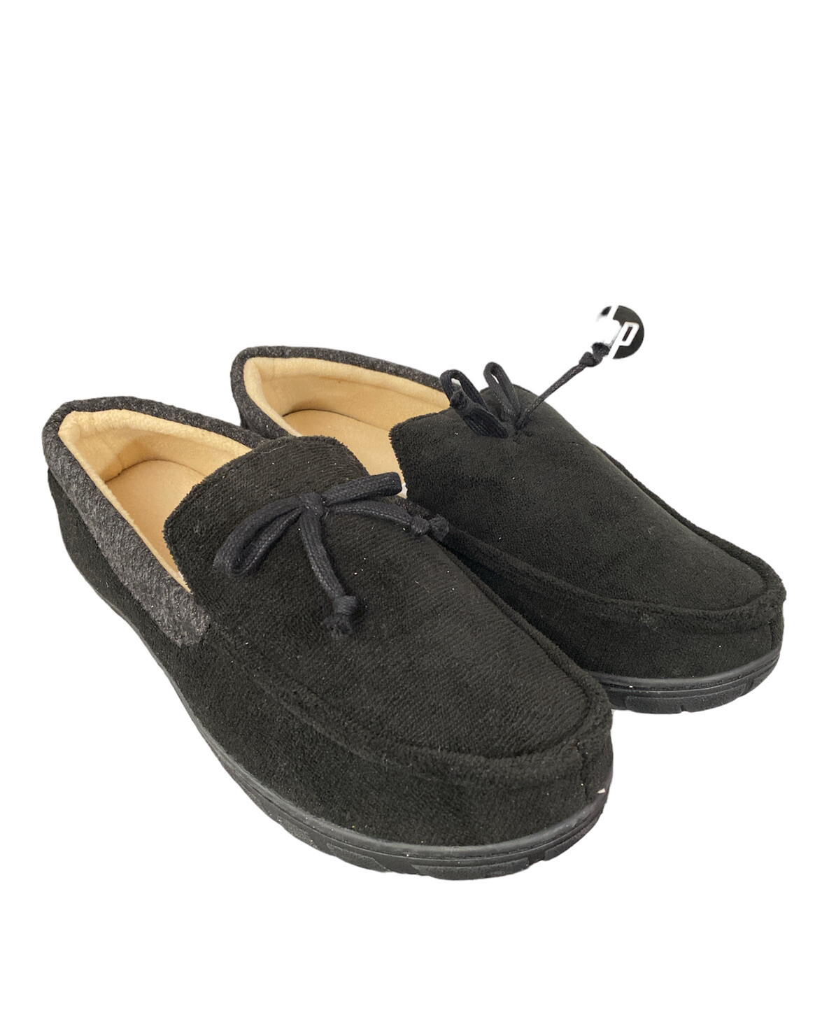 SAOLA Totes Toasties pantofole da uomo XL 11 12 suola rigida in micropile in memory foam nera