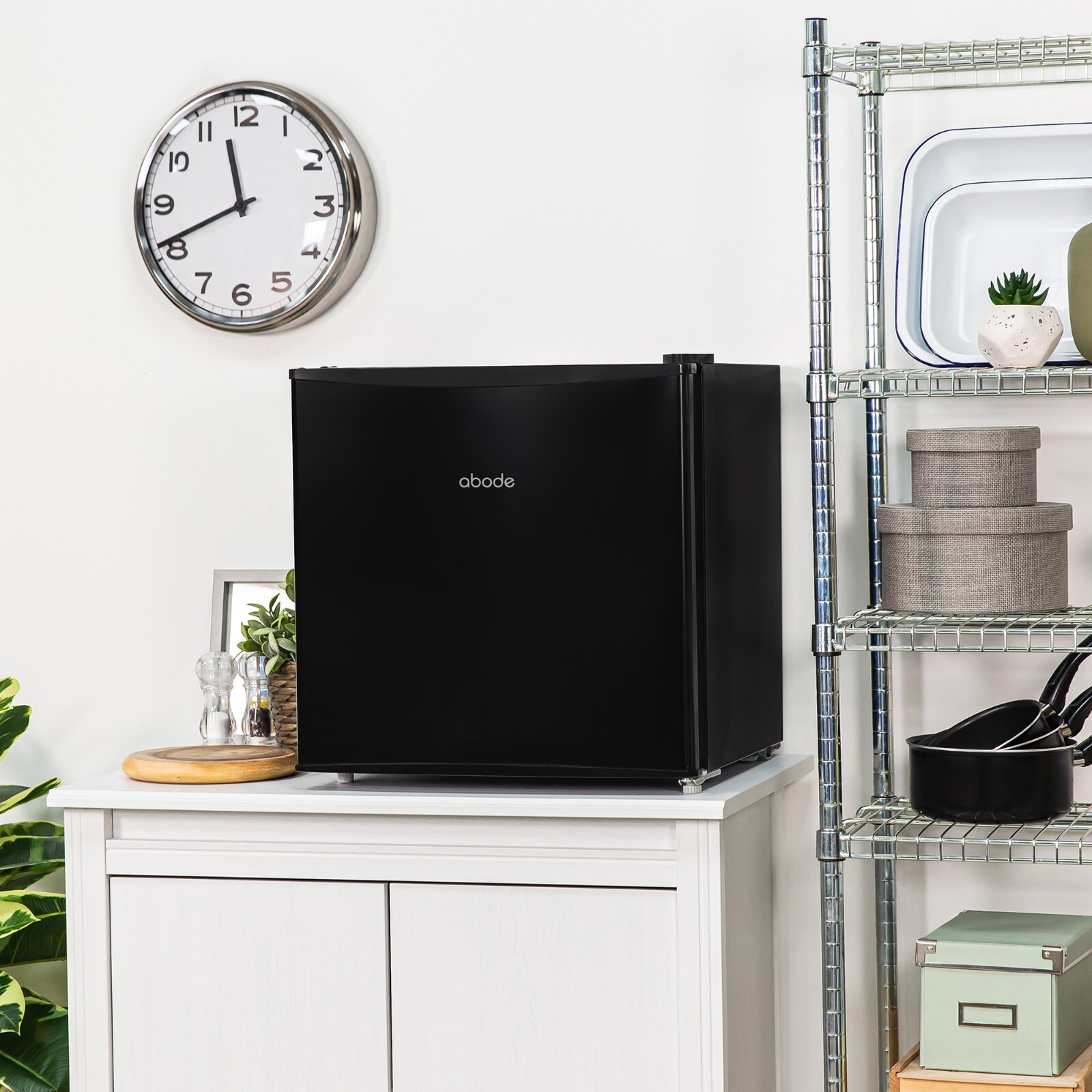 Abode Compact Mini Freezer Black 31L Table Top with Removable Shelf