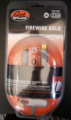 24K vergoldetes Firewire Computerkabel - 1,8 m, 4-6 Pin IEEE 1394 grau - NEU