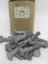 (QTY 17) 5/8-11 x 2-3/4" Structural Bolt Heavy Hex Cap Screw A325 Galvanized NH