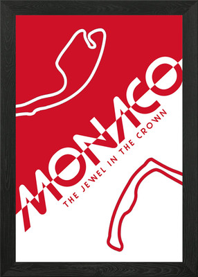 Monaco Grand Prix F1 Gerahmtes Wandbild Poster Leinwanddruck Bild