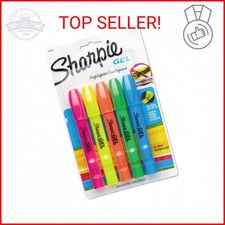 Sharpie Gel Highlighters Bullet Tip Assorted Fluorescent Highlighter Markers 5 C