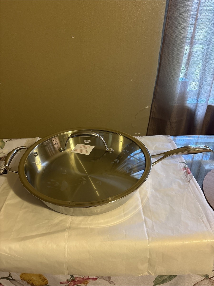 Princess House Stainless Steel 14”/35.5cm Flared Skillet 5759 | eBay