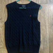 Polo Ralph Lauren men s large Navy Cable-Knit...