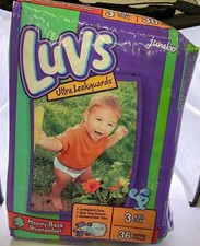 Vintage 2009 Luvs Ultra Leakguards Jumbo, Size 3, 36 Diapers