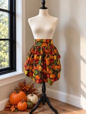 Vintage Homemade Apron Fall Pumpkin Vegetables Cottagecore Farmhouse