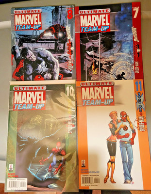 Lot 4 2001 Ultimate Marvel Team-Up (Spider-Man-Punisher-XMen etc) # 7-8-10-11 NM