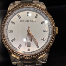 Michael Kors MK 5405 Women's Acetate Band White Dial Quartz Watch