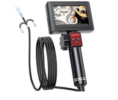 Two-Way Articulating Borescope Camera with Light: Borescope Industrial Endoscope