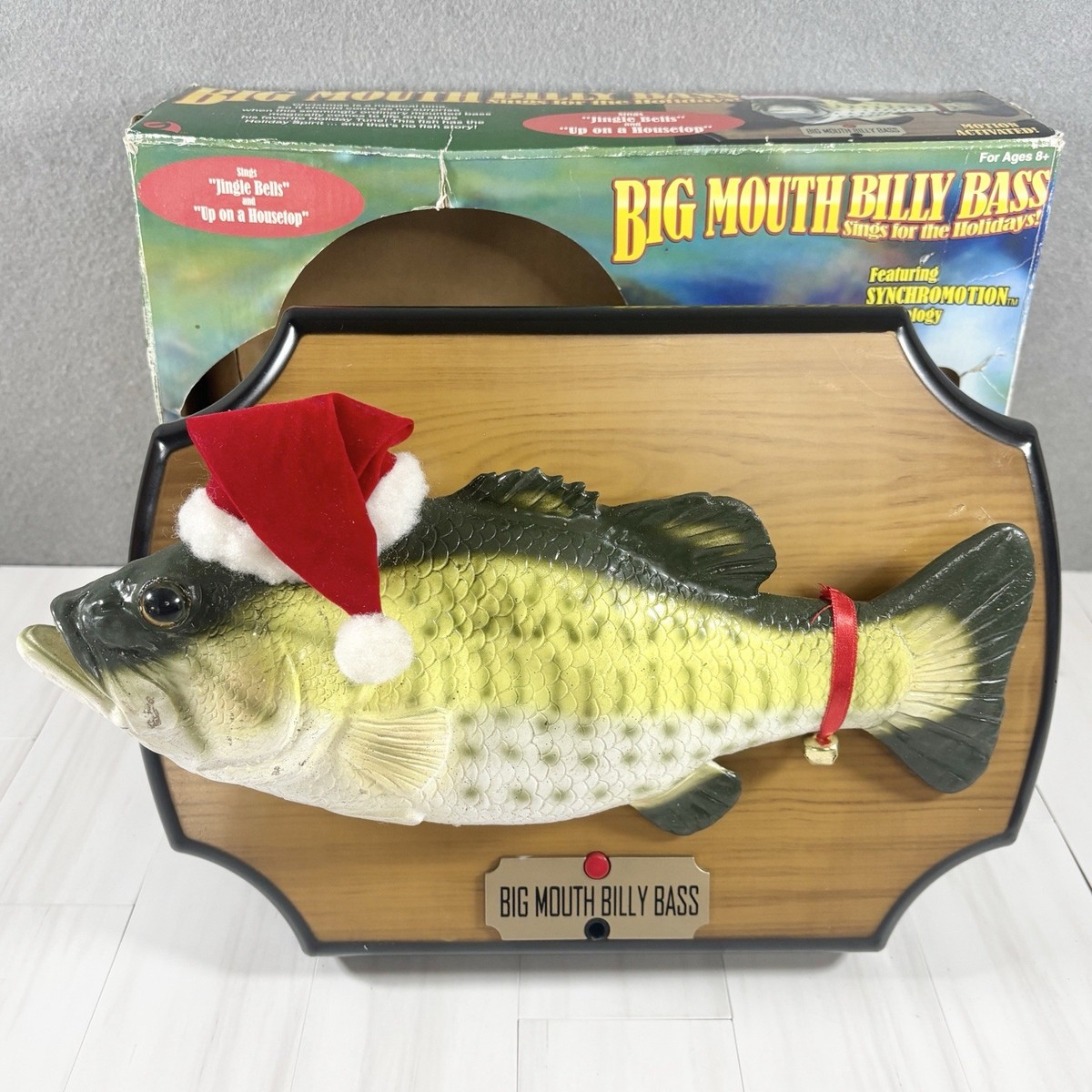 【希少】BIG MOUTH BILLY BASS Xmas限定版 Vintage Big Mouth Billy Bass Christmas Singing Fish Gemmy Motion