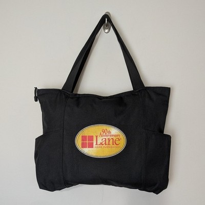 Lane Home Furnishings Tote Bag Vintage 90th Anniversary Y2K Black
