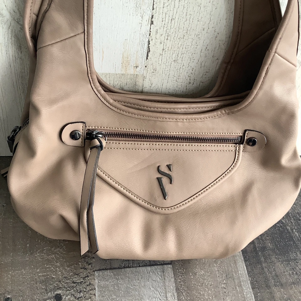 "Simply Vera Wang Contemporáneo Hobo Bolso de Mano Cartera Beige 12""x9""" Foto 2 de 4