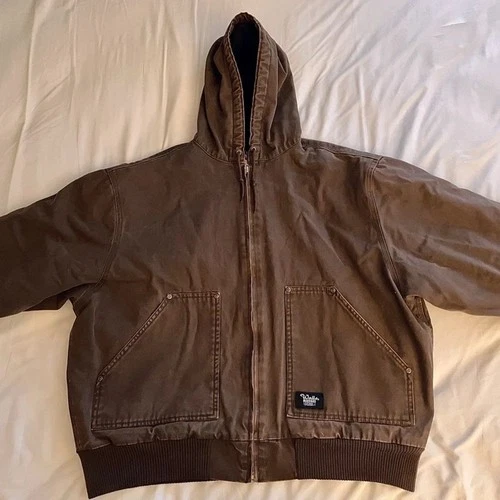Vintage Walls Blizzard Pruf Mens Brown Insulated Work Jacket Size XL - product listing photo