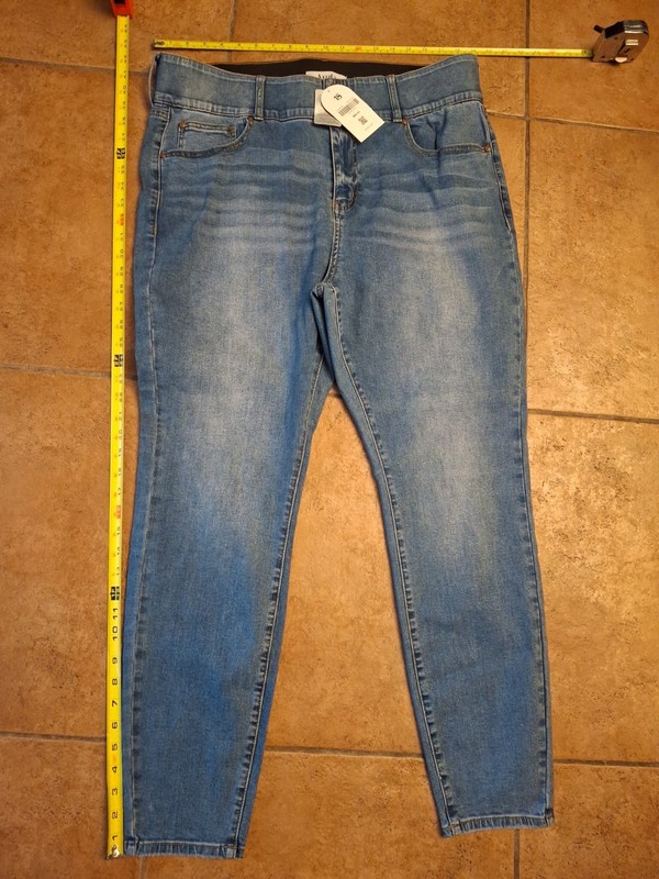 Arula Jeans Women's 18 Vintage Wash Wide Leg Cropped High Rise Stretch Denim