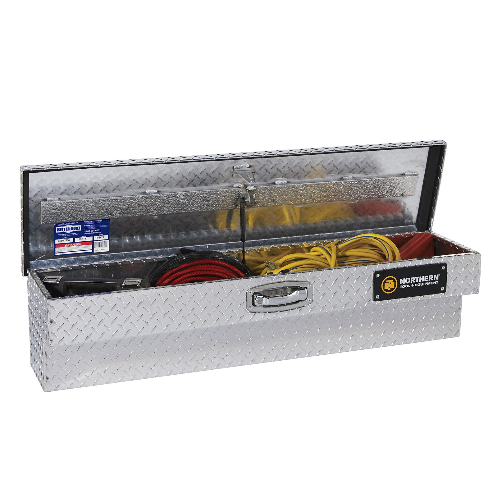 Northern Tool Aluminum Diamond Plate Side-Mount Truck Tool Box with Pull Handle