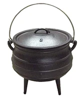 Cuisiland 8.5QT Cast Iron Potjie Cauldron Pot with Lid & 3 Legs