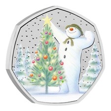 2024 SNOWMAN COLOURED BU 50p Royal Mint Exclusive Sealed Pack - Ltd Edition