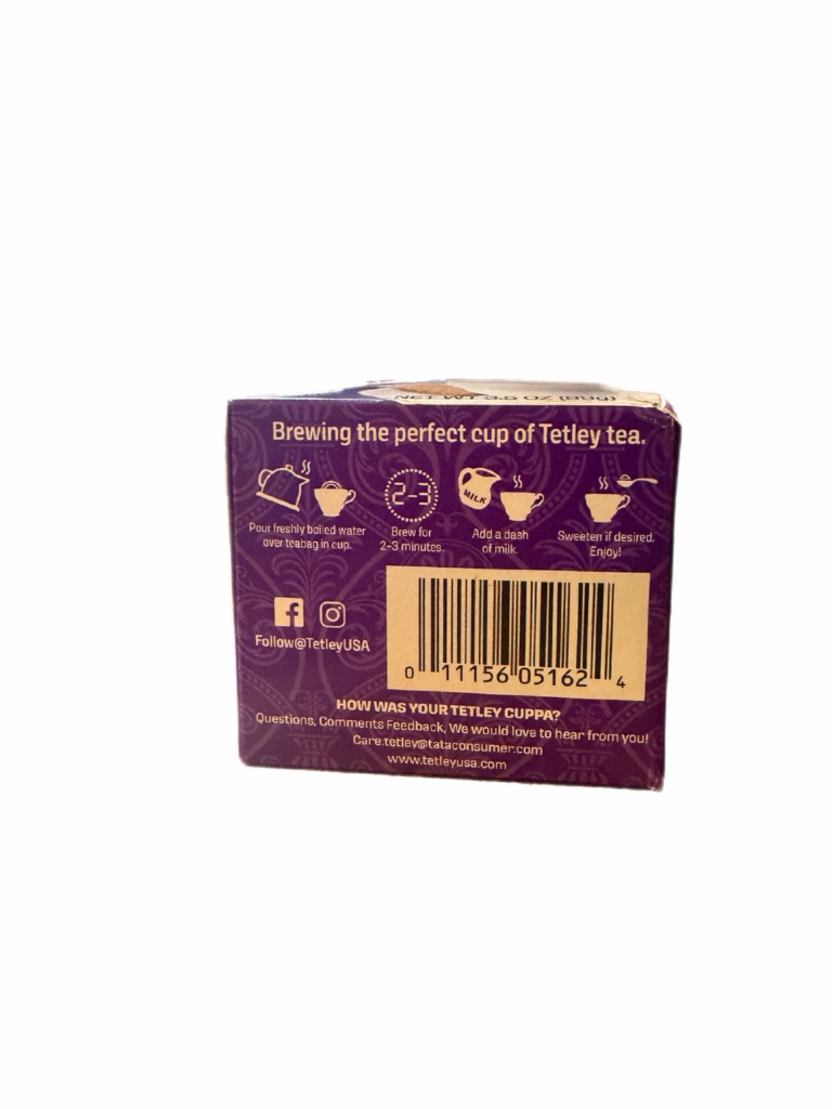 Tetley British Blend Premium Black Tea Bags,40 Tea Bags Pack, Decaf  Exp: 6/2026