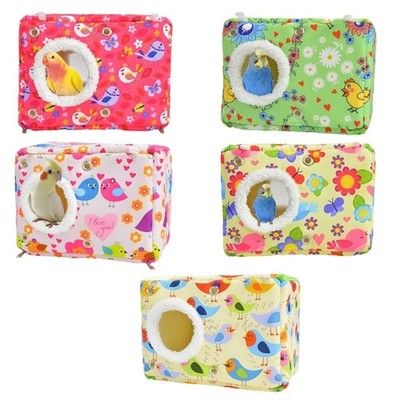 Thick Plush Parrot Nest Warm Bird Cage Hammock Bed For Cold Weather Cage Decors