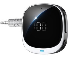 AUX Bluetooth Adapter for Car, LED Screen Bluetooth 5.3 Receiver for Speake...