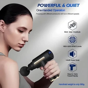 Portable Handheld Deep Tissue Massage Gun 4 Heads Electric Percussion Muscle