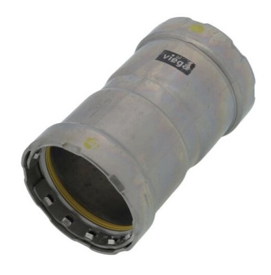 Viega MegaPress 25026 Carbon Steel Coupling with Stop, 2''x2''