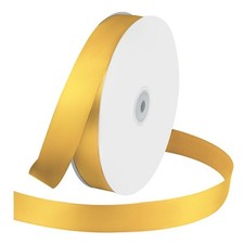1 Inches x 100 Yards Polyester Satin Ribbon Solid Color Yellow Satin Ribbon f...