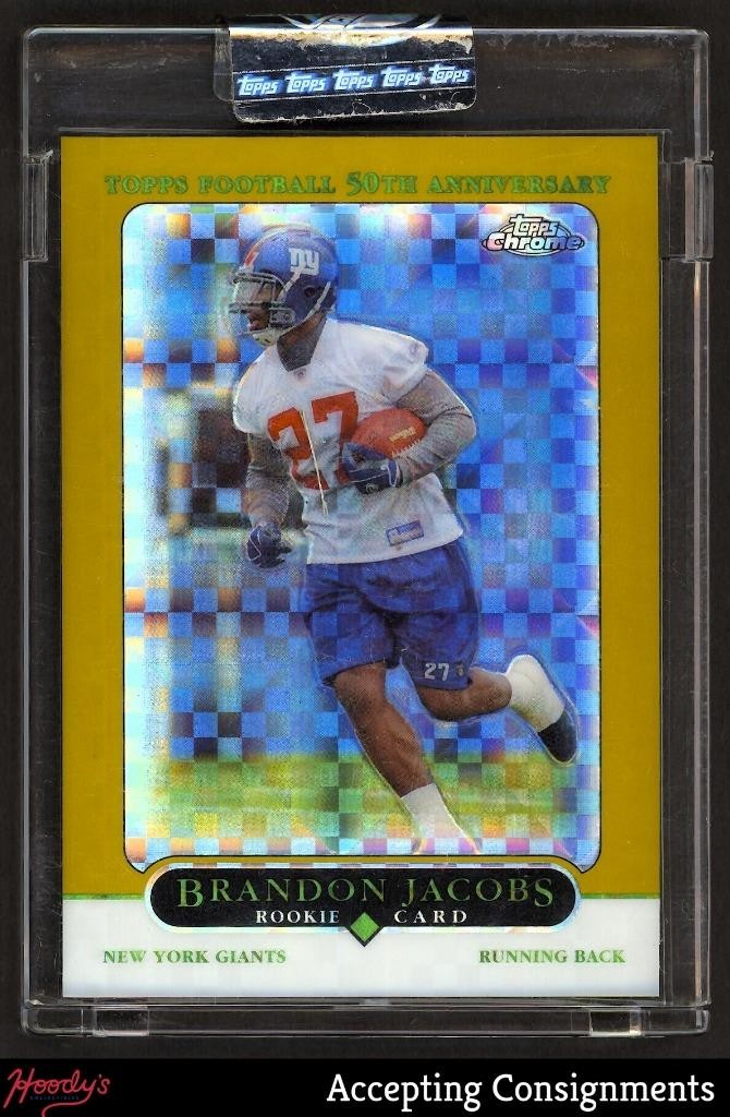 2005 Topps Chrome Gold X-Fractors #216 Brandon Jacobs RC Rookie 135/399 GIANTS