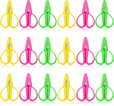 18 Pcs Mini Scissors Multicolor Tiny  Scissors with Cover Portable Detail Sewing