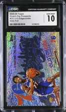 2025-26 VJ EDGECOMBE Topps Clutch City Prospects Holo Foil (RC) 76ers CGC 10