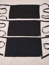 3 Chef Works 3 pocket Half Aprons, Black, RB1 