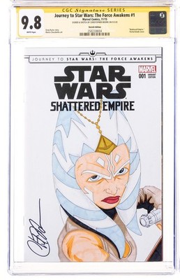 Journey: The Force Awakens #1 CGC SS 9.8 CHRISTOPHER MOORE Signed and Sketch