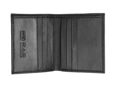 RAS GELDBÖRSEN Herren RFID Safe weiches Echtleder Kredit 10,5 cm x 8,5 cm, schwarz 