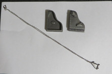 VINTAGE TORINO PEWTER PIANO SET WITH TRINKET BOX, EARRINGS, BROOCH & NECKLACE