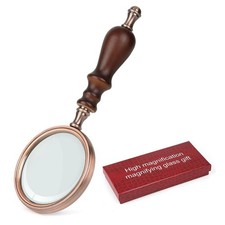 Rongon Handheld Magnifying Glass 10X Vintage Reading Magnifiers with Clear