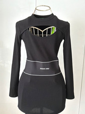 GUESS Damen Strickkleid Rippstrick schwarz La...
