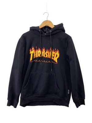 THRASHER 00s Spade Flame Hoodie XL Cotton Black Print