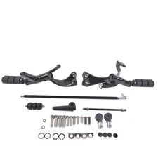Forward Controls Foot Pegs Levers Linkages For Sportster XL883 1200 04-13 Black