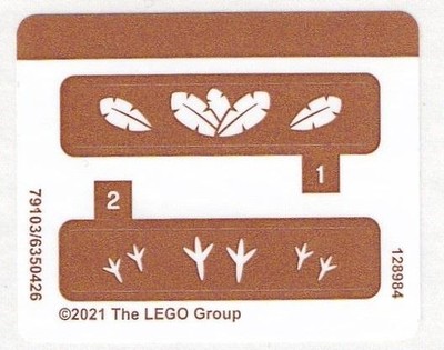 LEGO STICKER SHEET COCKATIEL & CHICK 40481 from set New & Genuine