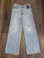 Levi's Women's Ribcage Wide Leg Denim Jeans Light Blue Size 29 NWT