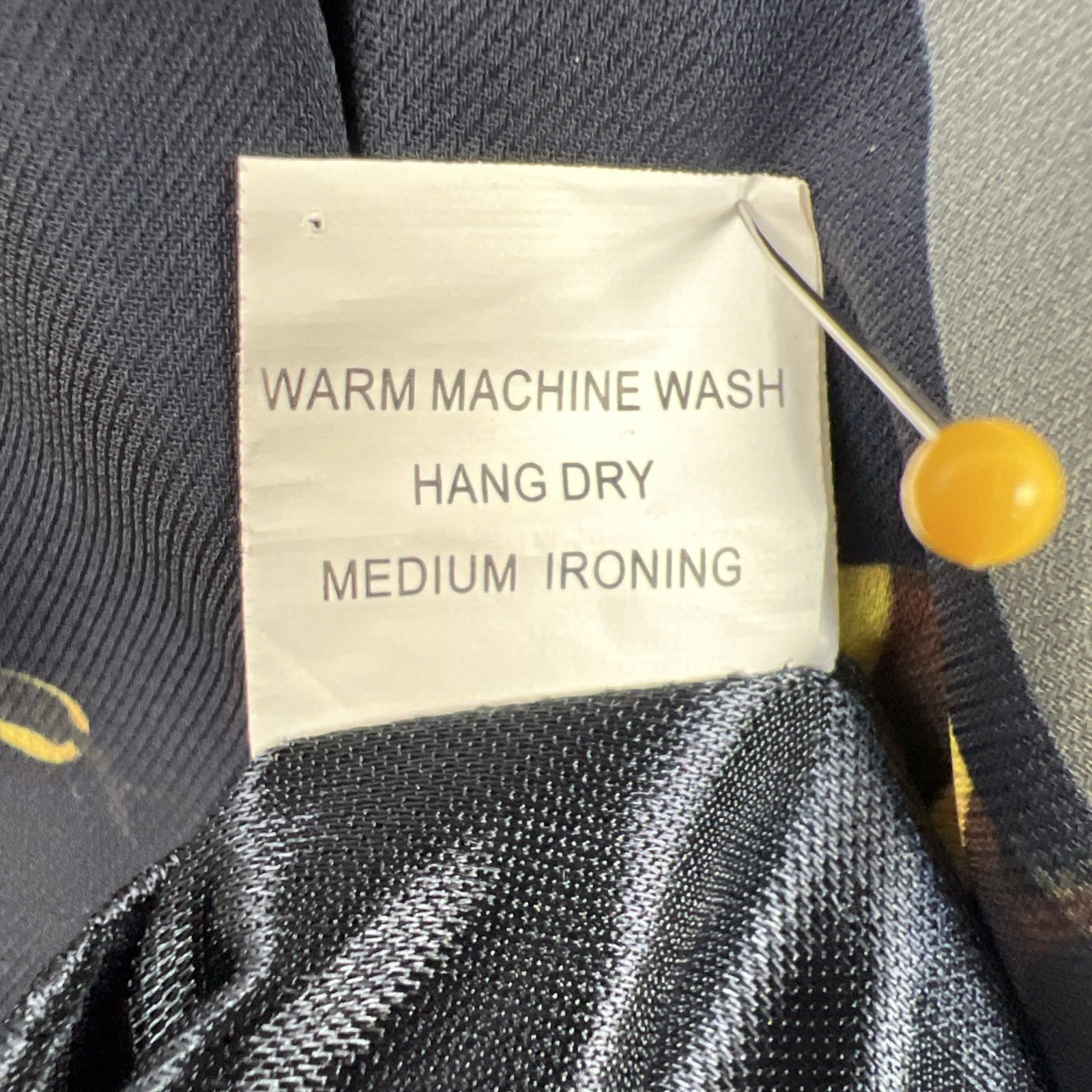 VETEMENTS Abito LA Soul Bumble Bee taglia grande festa blu navy preppy cottage stravagante