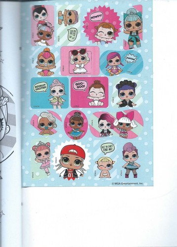 Lot of 3 LOL Surprise Coloring Book Stickers, Tracing, Tattoo Children Girl Kids - 第 3/7 張圖片