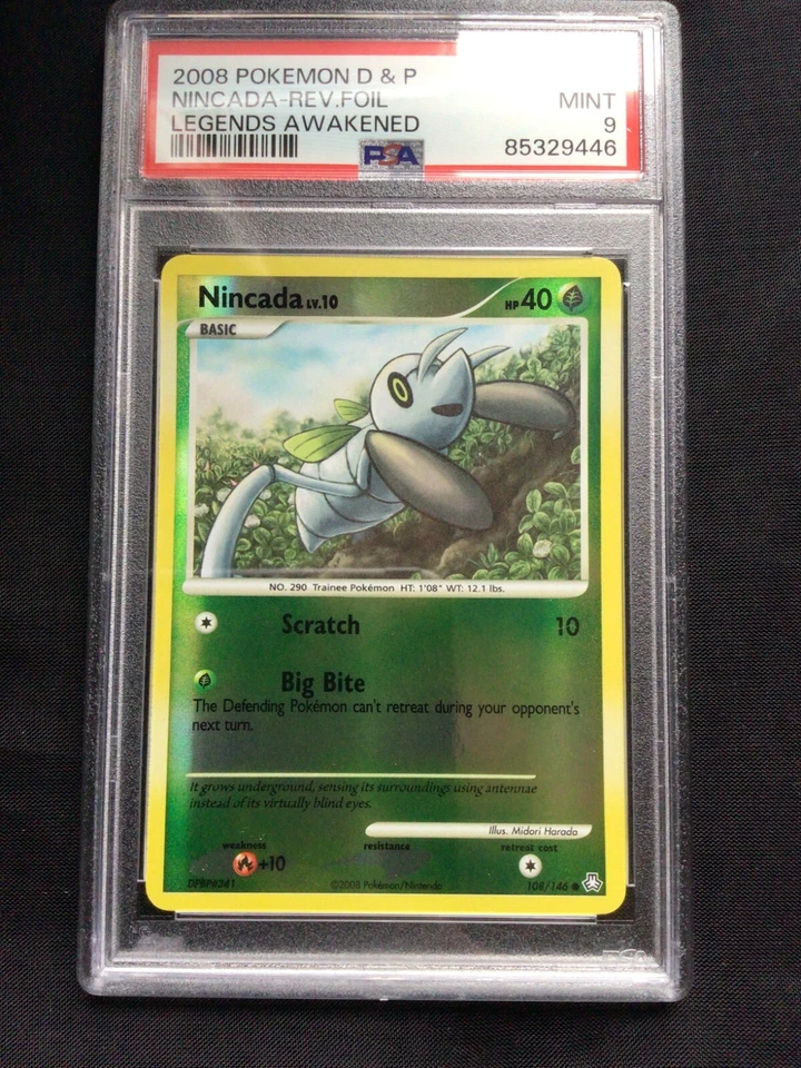 Pokemon Cards: Legends Awakened Reverse Holo: Nincada 108/146 PSA 9 - Image 2 of 4