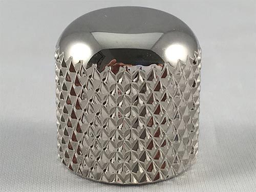 Set of 2 - Allparts Nickel Dome Knobs for Tele - Fits 1/4" Solid Shaft Pots