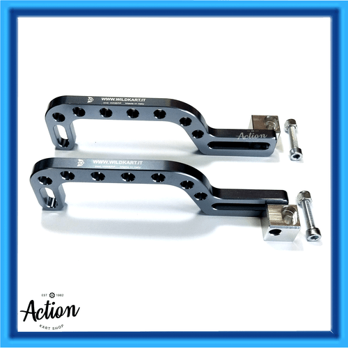 GO KART PEDAL EXTENSION RELOCATION BRACKET PAIR KIT UP TO 150MM BACK